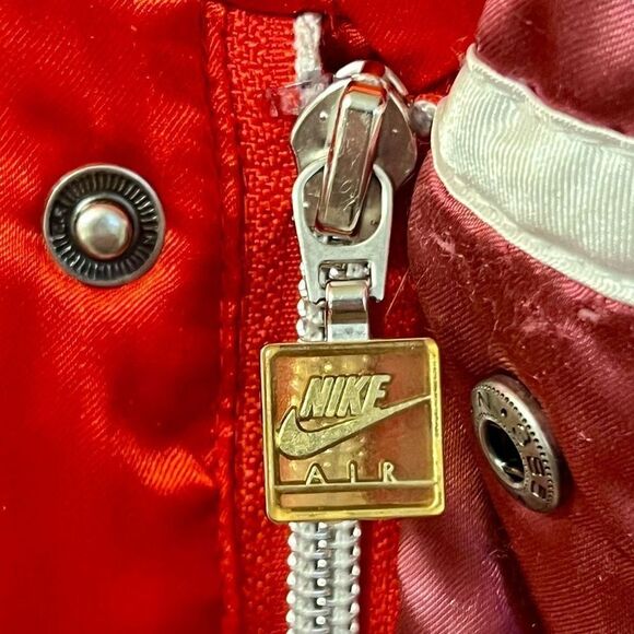 RARE Womens 2004 NIKE AIR Red Hooded Sports Athletic Boxing Robe Jacket Small - Picture 12 of 12